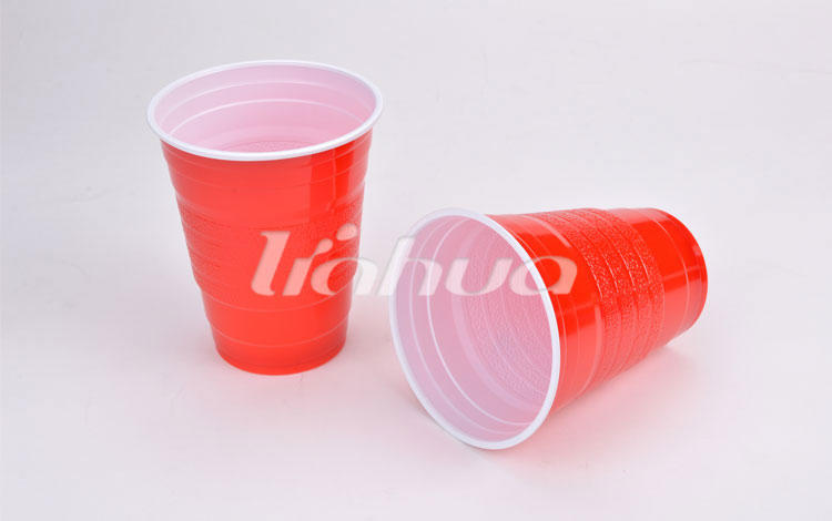 16OZ Customized Disposable PS Plastic Red Cups